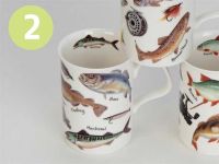 Porzellan Teebecher / Kaffeebecher Roy Kirkham Lancaster -Fishing-