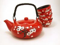 Teeset White Plum Blossom Teekanne und Teecups