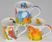 Dunoon Porzellanbecher Bute -Wild Ones- gezeichnete Tiere