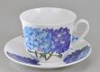 Roy Kirkham Jumbotasse mit Unterteller -Hortensie-
