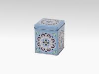 Teedose Oriental blau