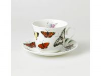 Roy Kirkham Jumbotasse Butterfly Garden Schmetterlinge inkl. Untertasse