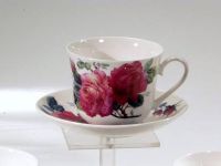 Roy Kirkham Jumbotasse English Rose Rosen inkl. Untertasse