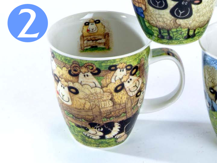 Dunoon Mug Nevis sheepies Bone China Porcelain Large Cup EBay