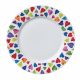 Dunoon Porzellanteller Warm Hearts 22cm bunte Herzen